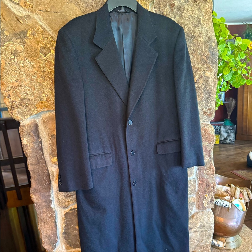 Cerruti 1881 Leopold Classic Black Cashmere Overcoat